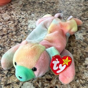 Ty Pastel Multicolor Beanie Baby Bear